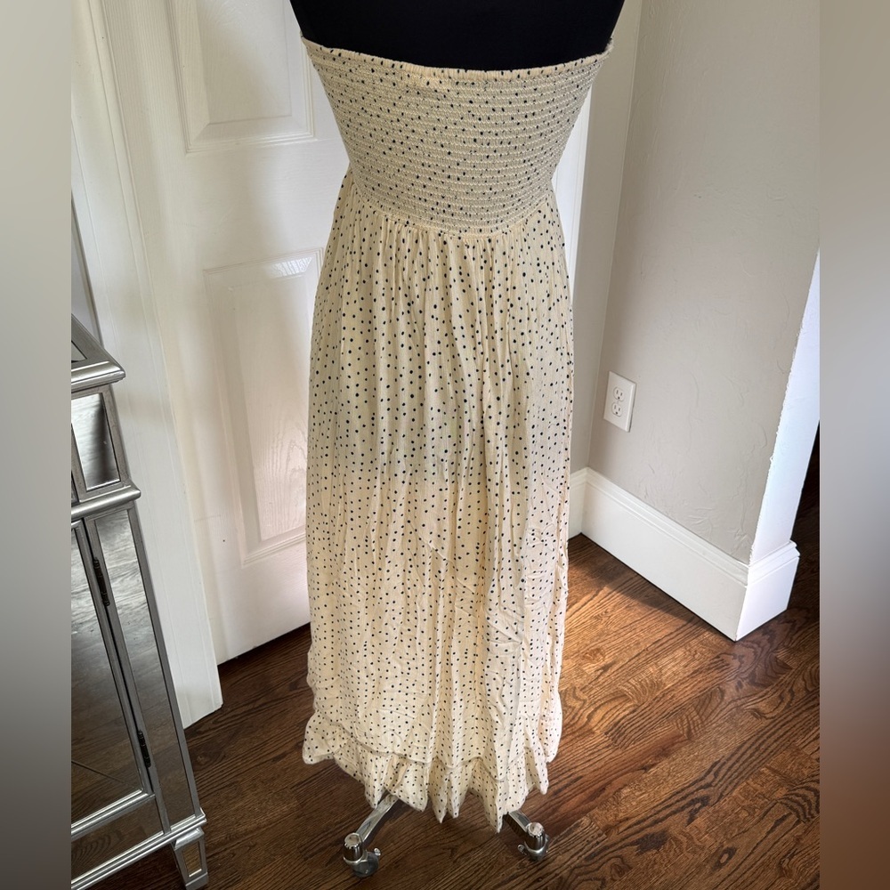 Altar’d State Strapless Polka Dot Midi Dress – Size Small - Picture 5 of 5